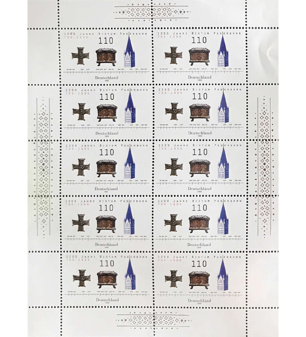 BRD Bund Nr. 2060 postfrisch ** Kleinbogen Bistum Paderborn 1999
