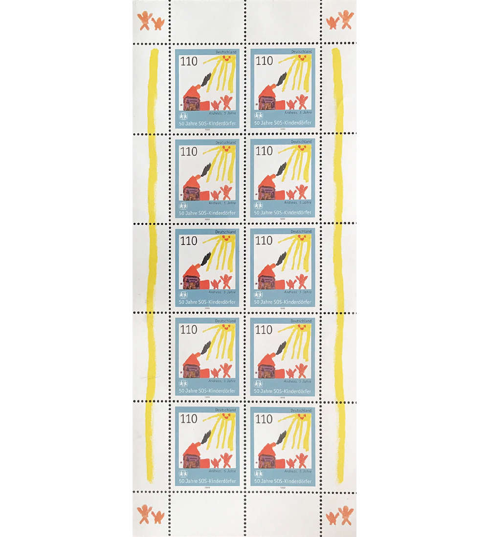BRD Bund  Nr. 2062 postfrisch ** Kleinbogen SOS Kinderd�rfer 1999