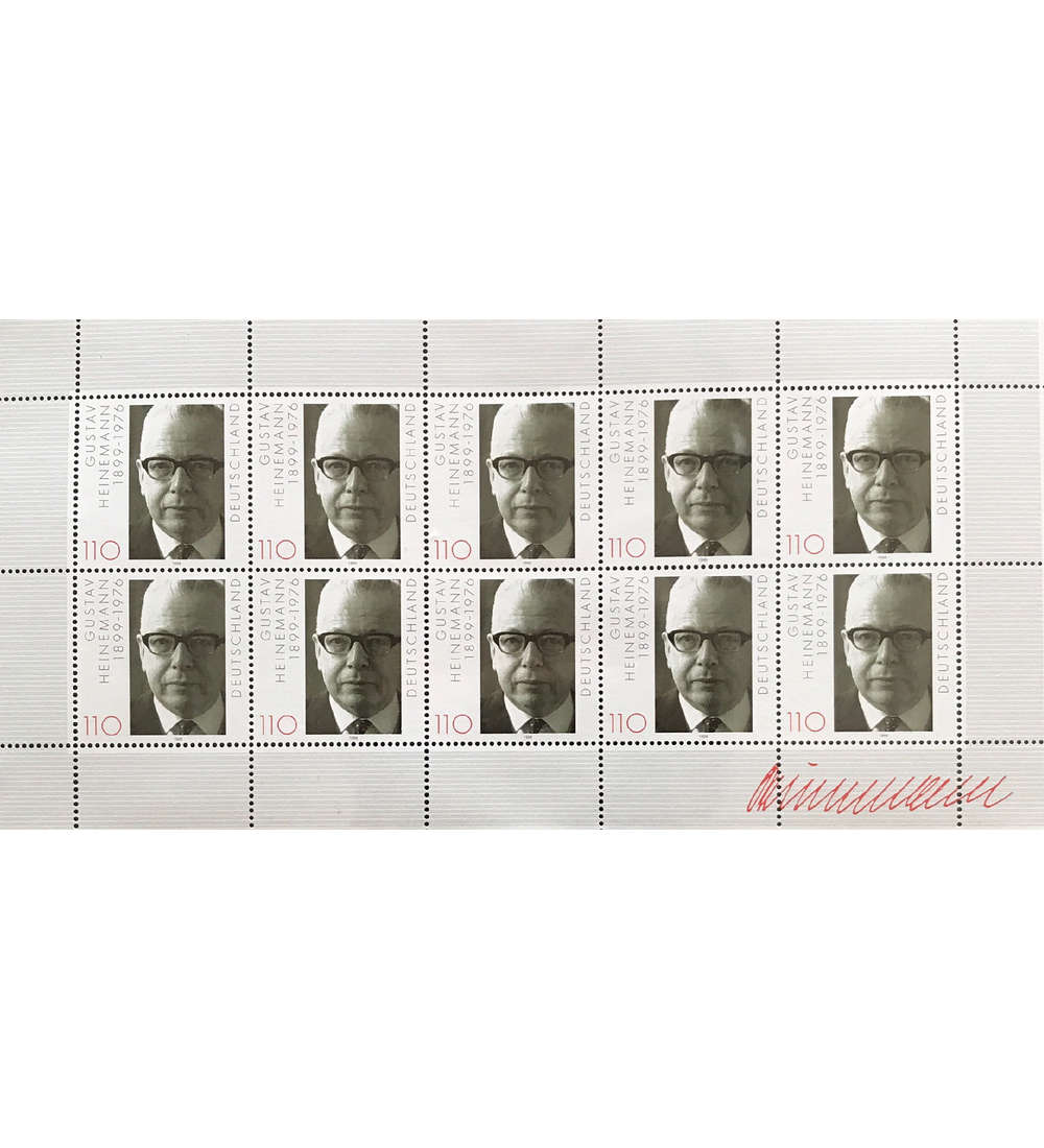 BRD Bund Nr. 2067 postfrisch ** Kleinbogen Gustav Heinemann 1999