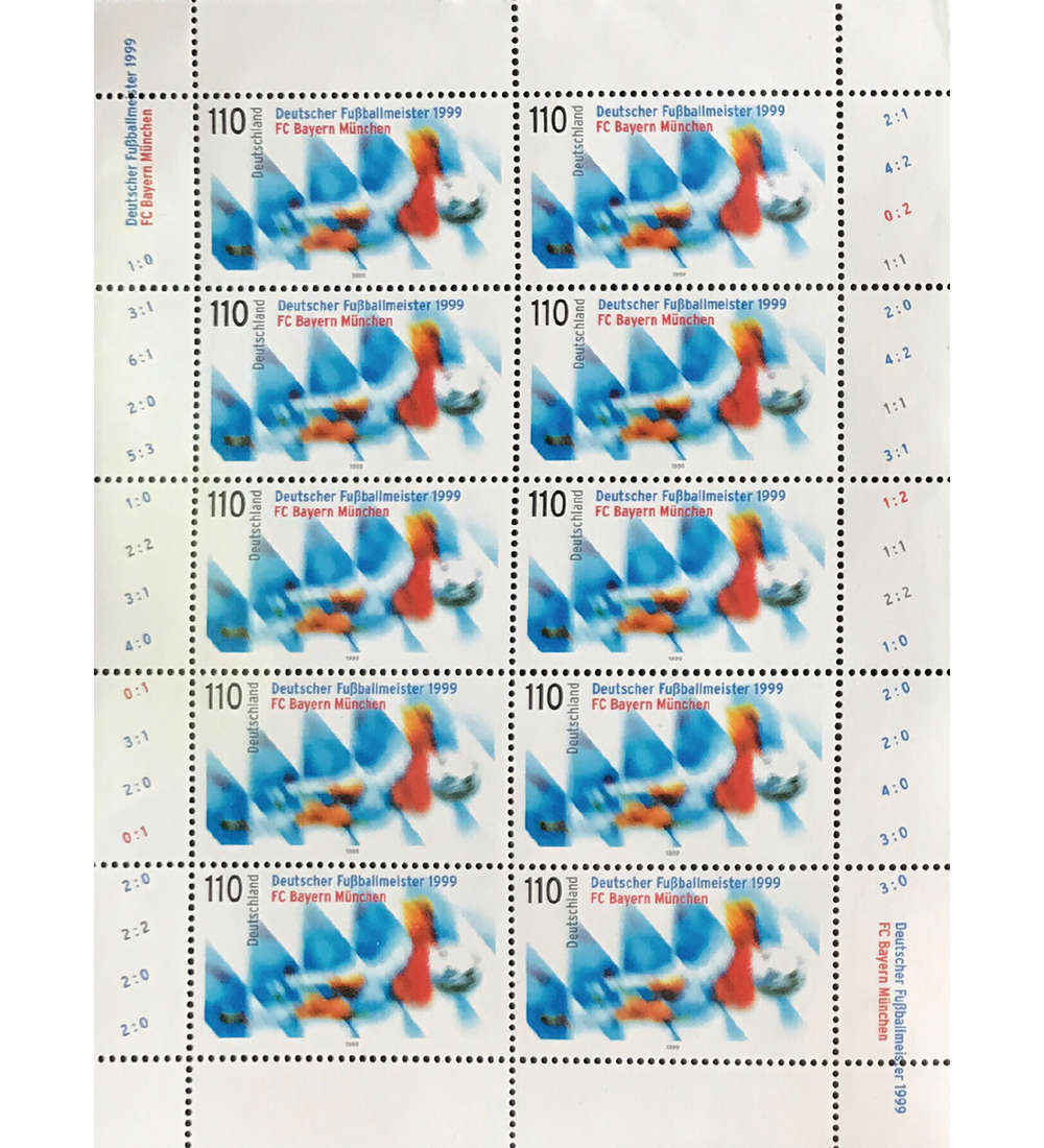 BRD Bund Nr. 2074 postfrisch ** Kleinbogen FC Bayern M�nchen 1999