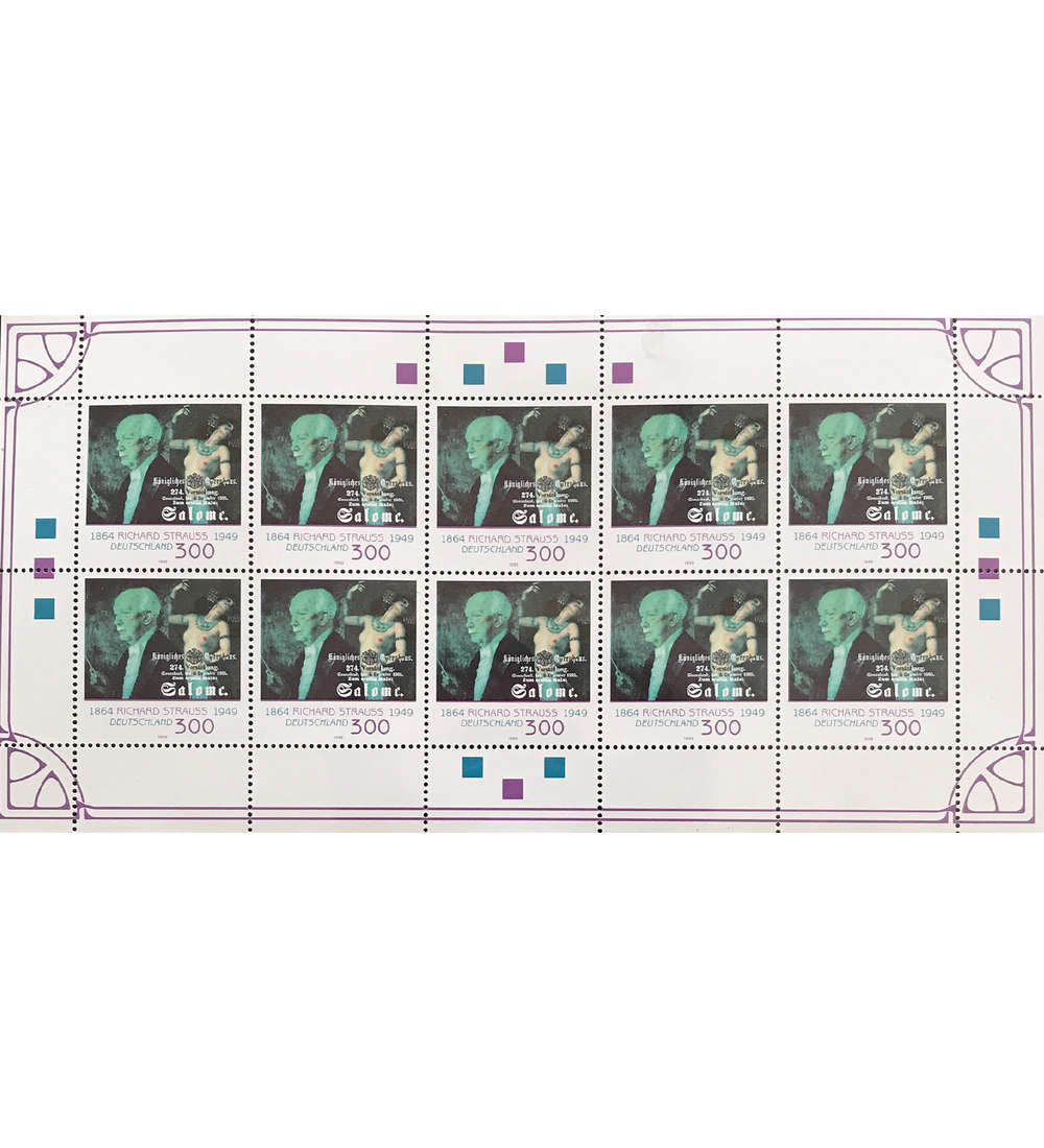 BRD Bund Nr. 2076 postfrisch ** Kleinbogen Richard Strauss 1999
