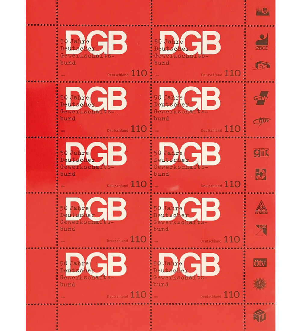BRD Bund Nr. 2083 postfrisch ** Kleinbogen 50 Jahre DGB 1999