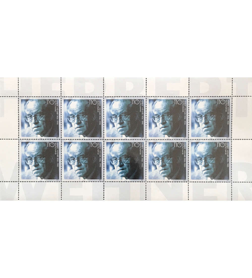 BRD Bund Nr. 2092 postfrisch ** Kleinbogen Herbert Wehner 2000