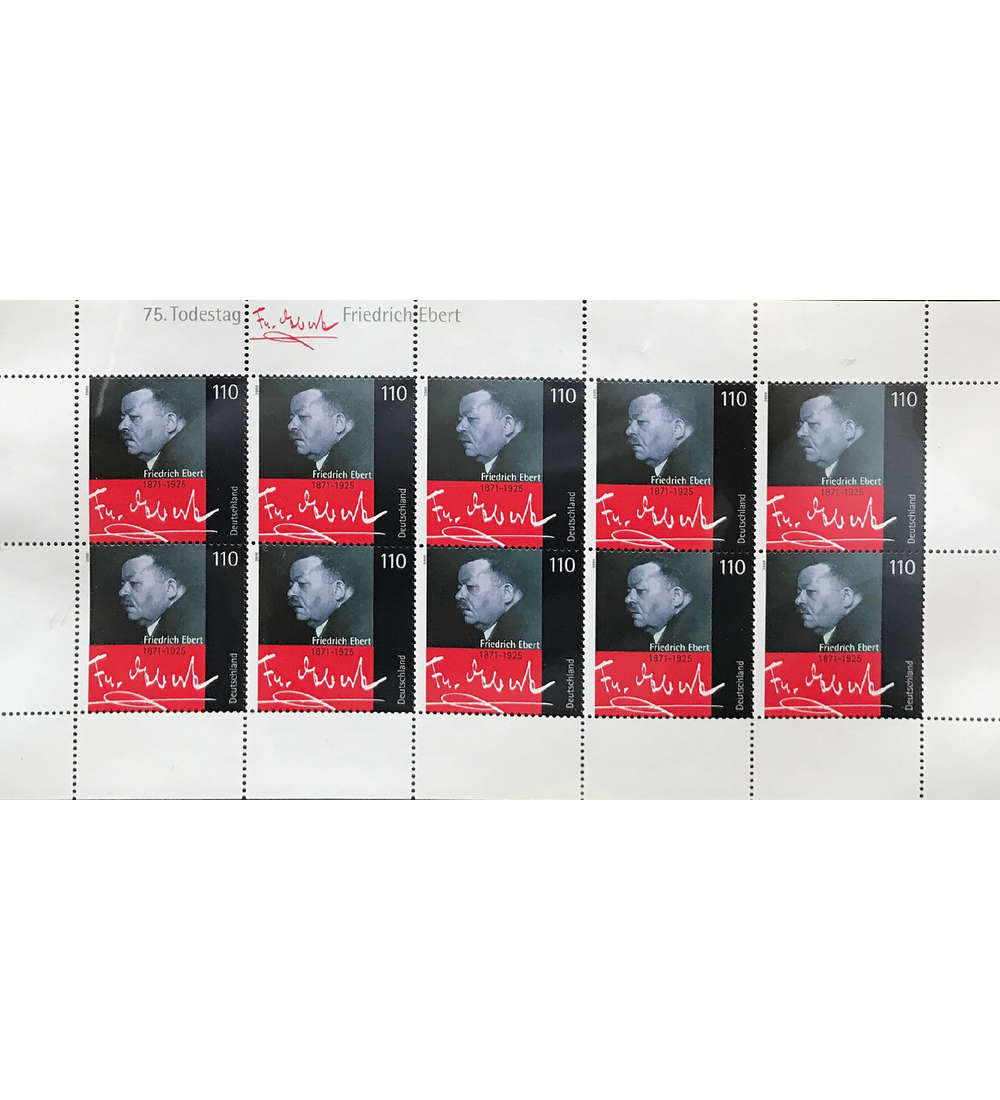 BRD Bund Nr. 2101 postfrisch ** Kleinbogen Friedrich Ebert 2000