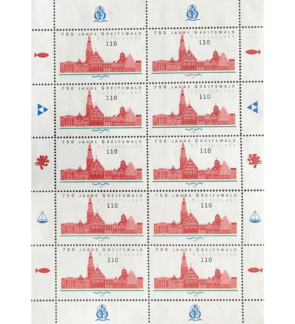 BRD Bund Nr. 2111 postfrisch ** Kleinbogen Greifswald 2000