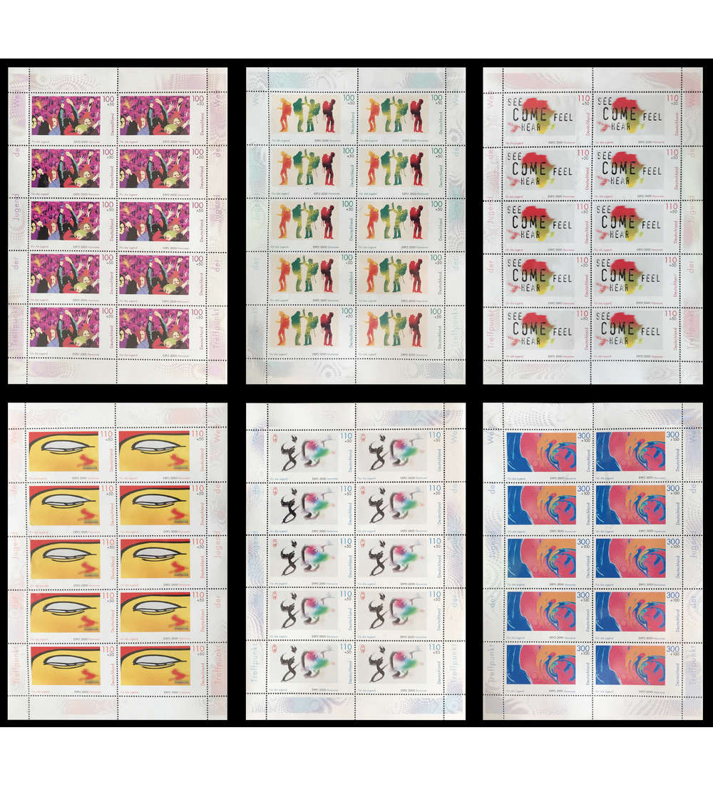 BRD Bund Nr. 2117-2122 postfrisch ** Kleinbogen-Satz EXPO Jugend 2000