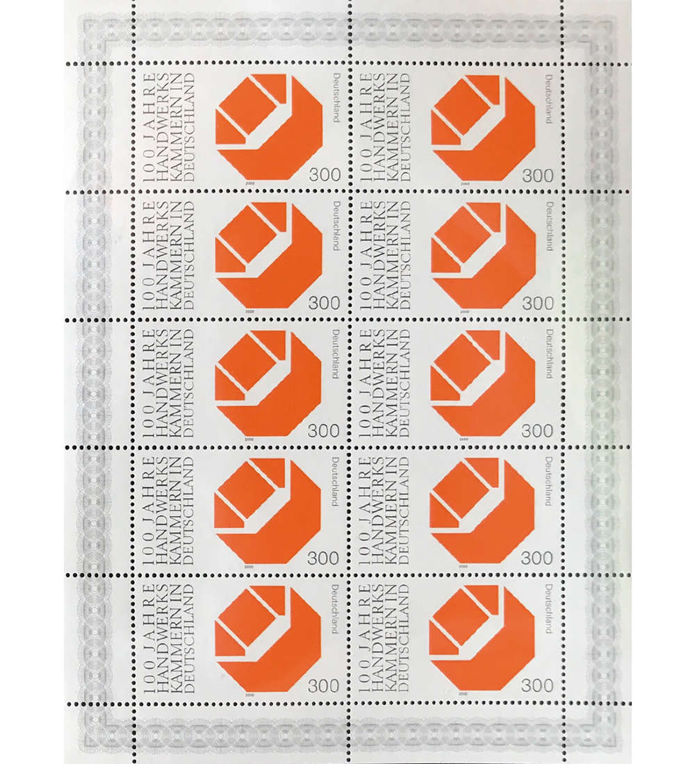 BRD Bund Nr. 2124 postfrisch ** Kleinbogen Handwerkskammer 2000