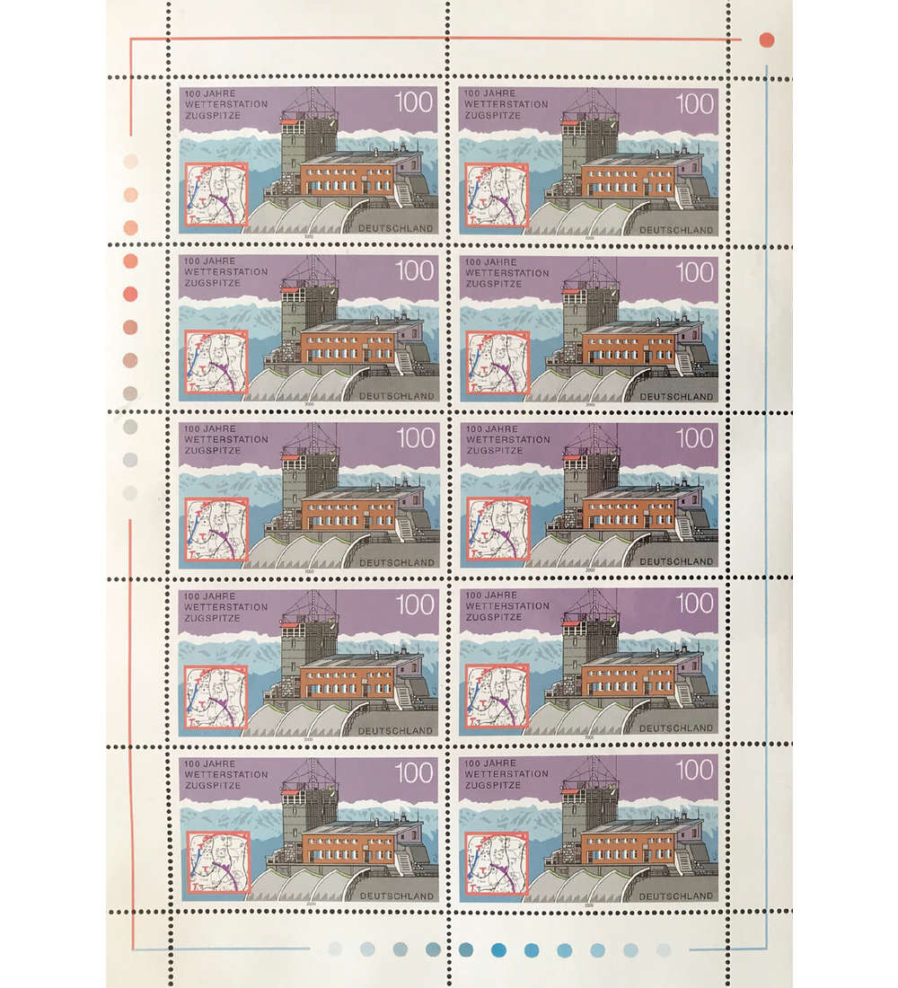 BRD Bund Nr. 2127 postfrisch ** Kleinbogen Wetterstation Zugspitze 2000