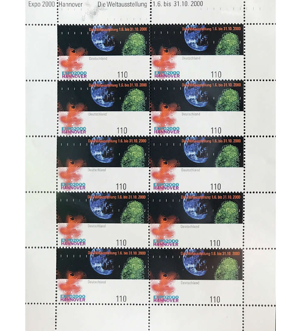 BRD Bund Nr. 2130 postfrisch ** Kleinbogen Weltausstellung EXPO 2000