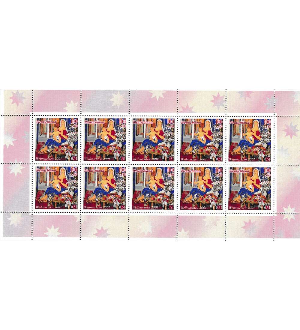 BRD Nr. 2226-2227 postfrisch Kleinbogensatz Weihnachten 2001