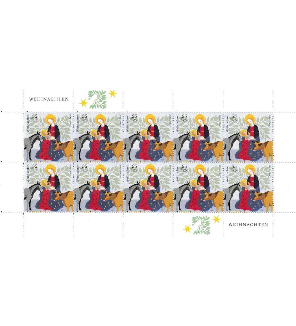 BRD Nr. 2626-2627 postfrisch Kleinbogensatz Weihnachten 2007