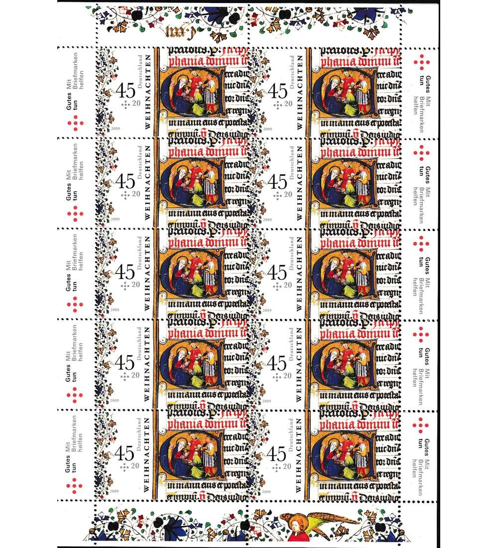 BRD Nr. 2763-2764 postfrisch Kleinbogensatz Weihnachten 2009