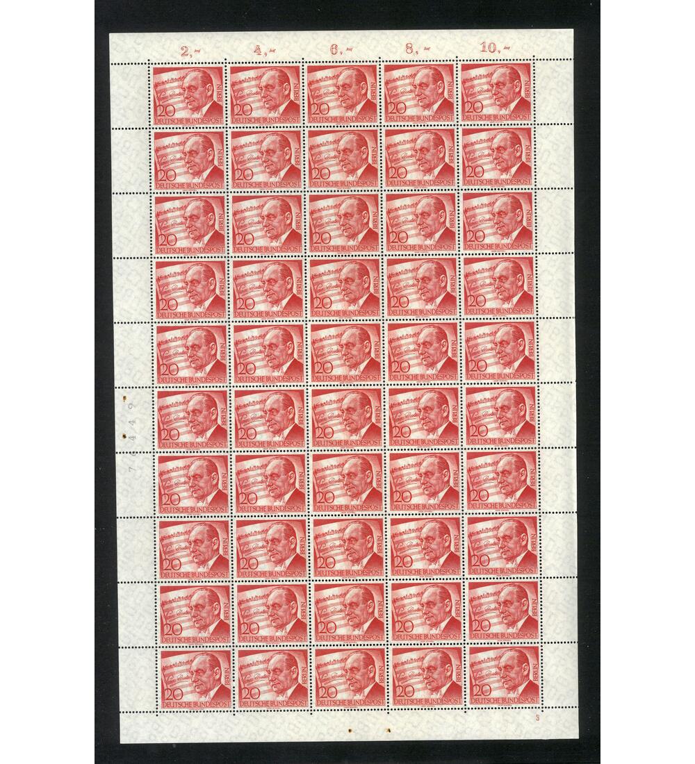 Berlin Nr. 156 postfrisch Bogen Paul Lincke 1956