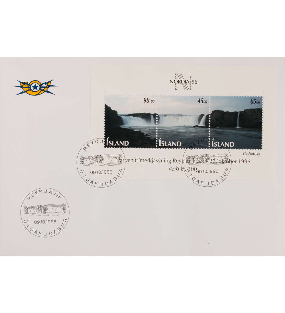 Island Block 19 Ersttagsbrief Tag der Marke/NORDIA 1996
