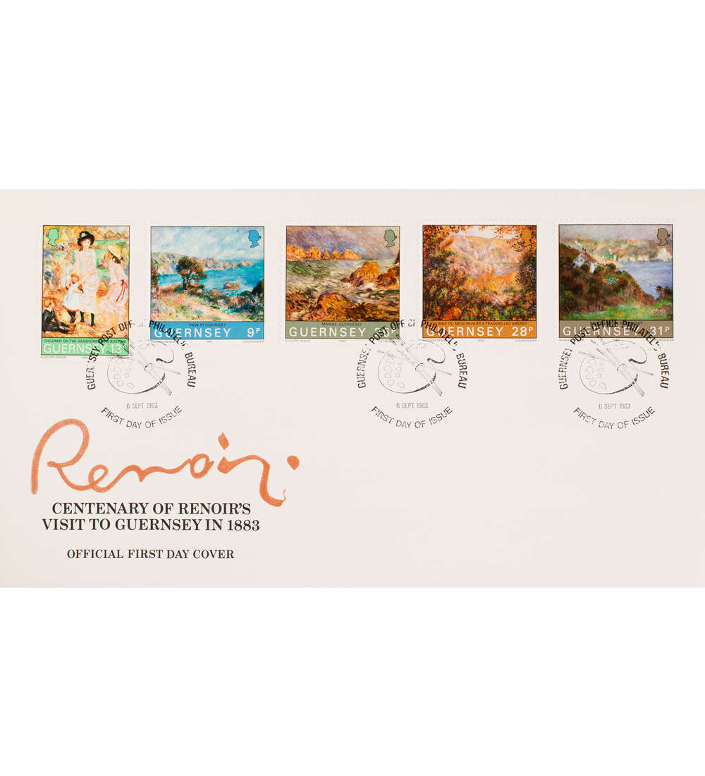 Guernsey Nr. 269-273 FDC Ersttagsbrief Gemlde Renoir