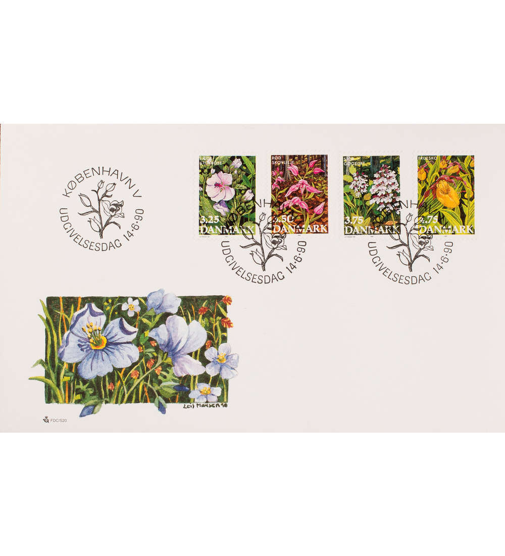 Dnemark Nr. 981-984 Ersttagsbrief Blumen