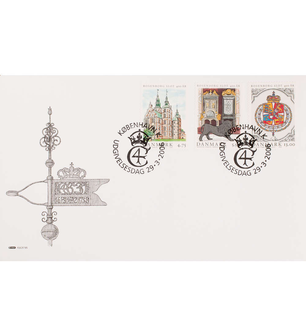 Dnemark Nr. 1428-1430 Ersttagsbrief Schloss Rosenborg