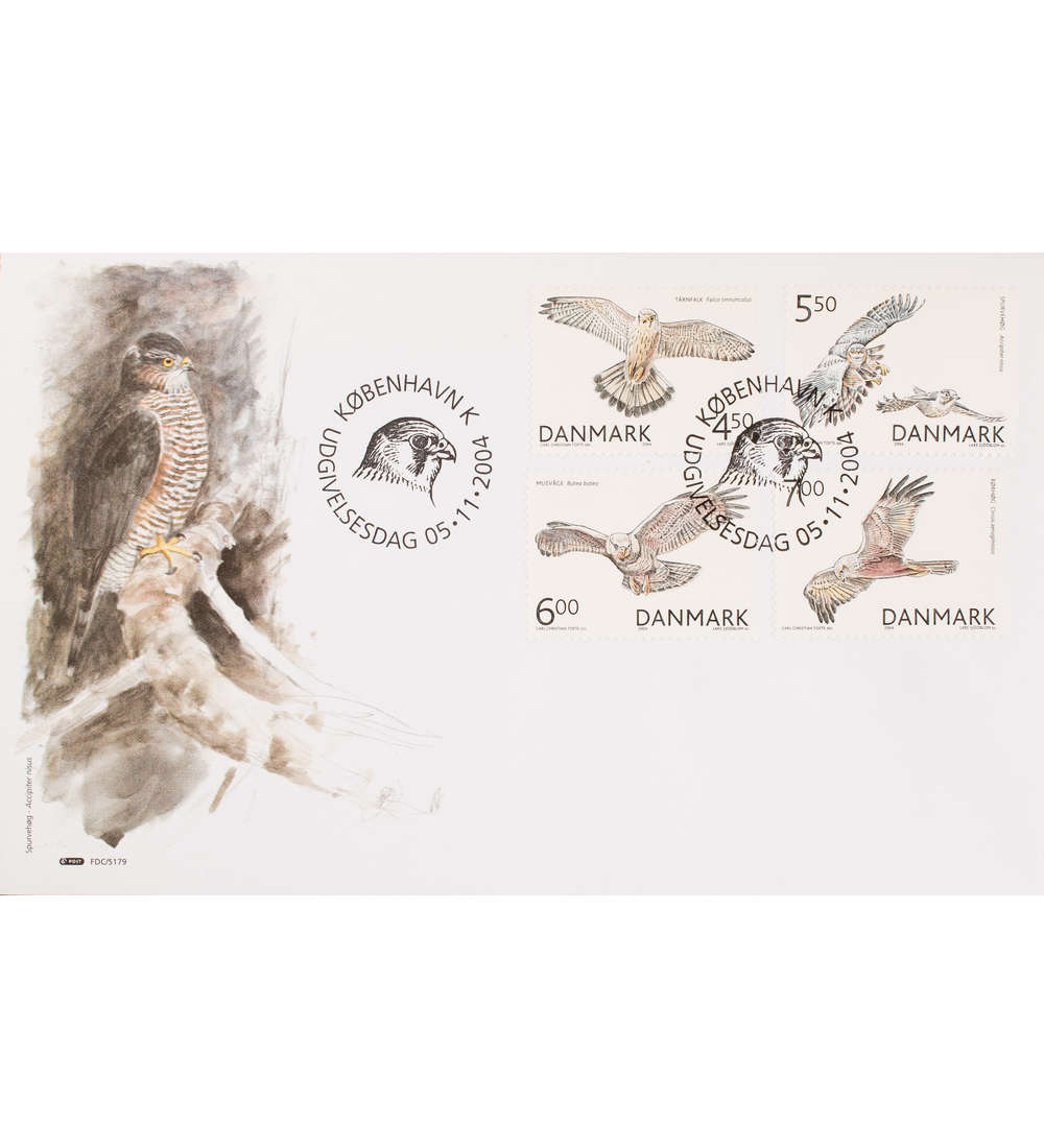 Dnemark Nr. 1383-1386 Ersttagsbrief Greifvgel