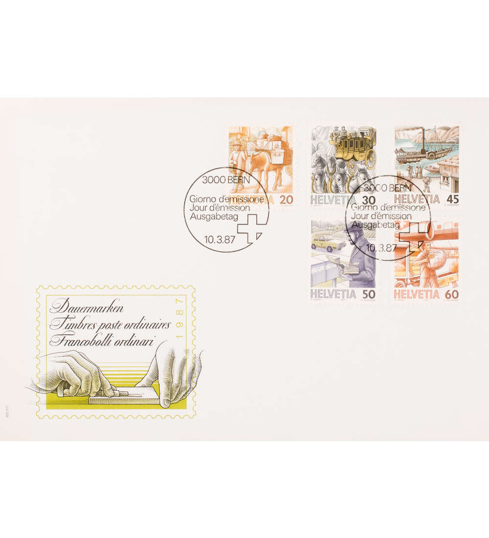 Schweiz Nr. 1340-1344 FDC Ersttagsbrief Postbefrderung