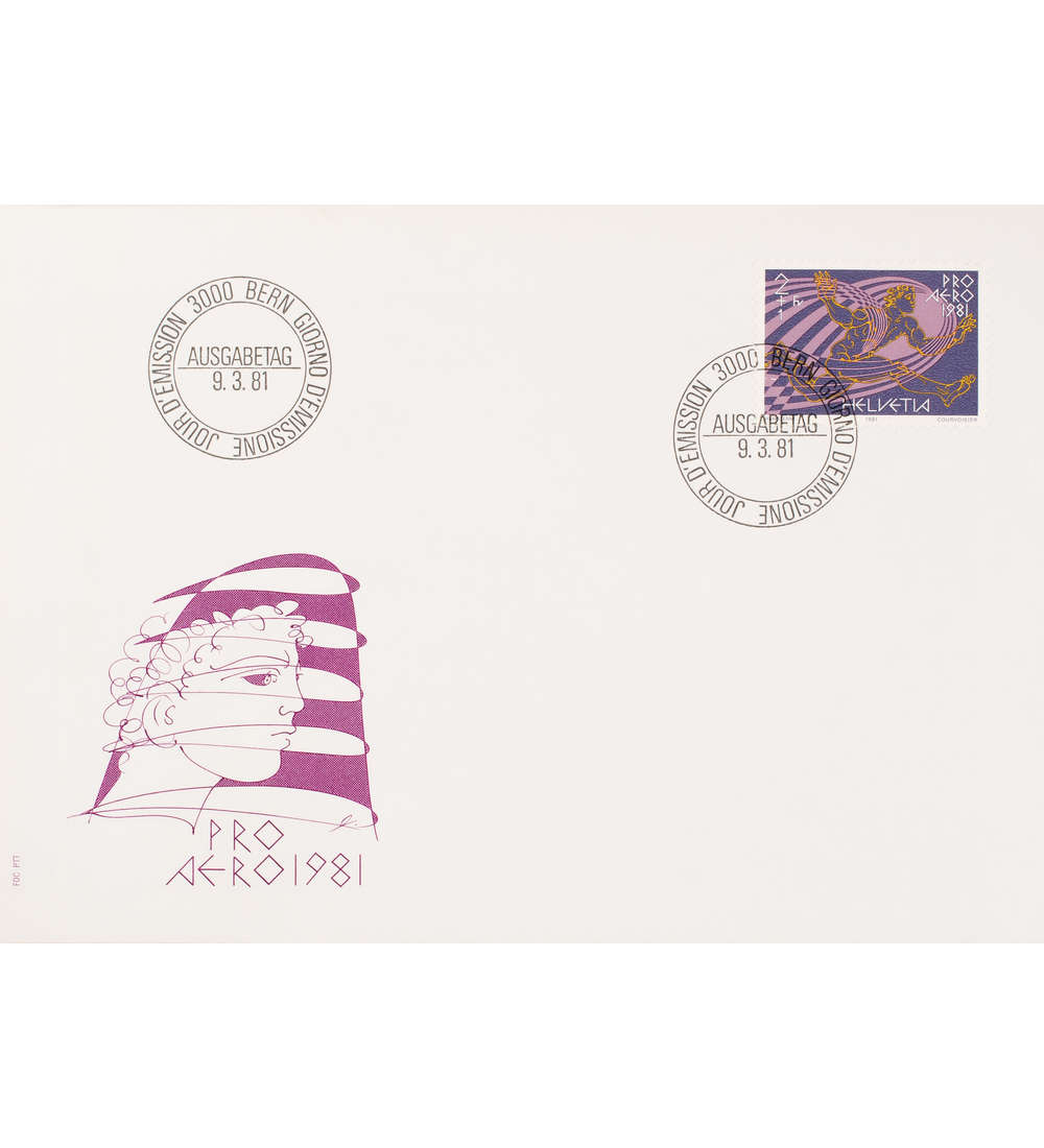Schweiz Nr. 1196 FDC Ersttagsbrief 50 Jahre Swissair Ikarier