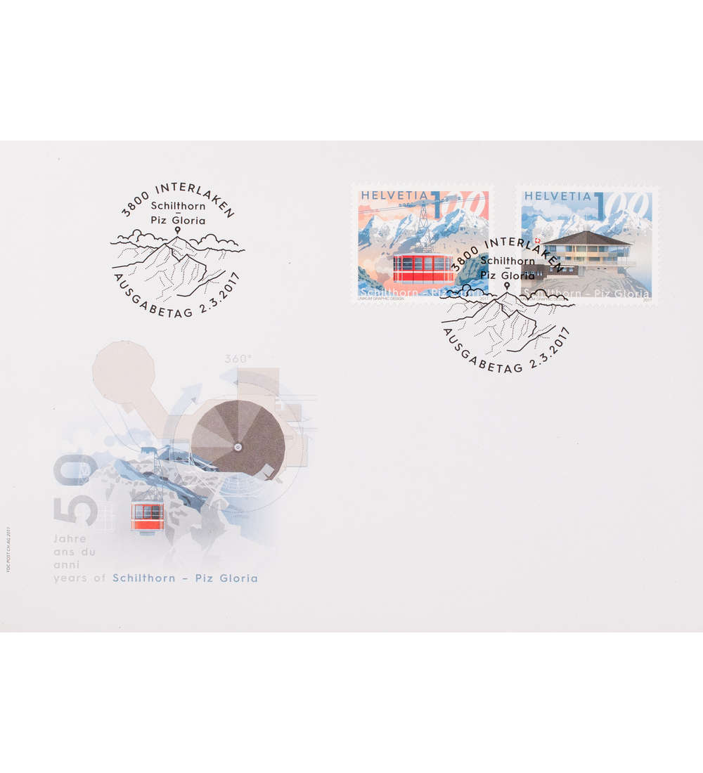 Schweiz Nr. 2483-2484 FDC Ersttagsbrief Schilthornbahn