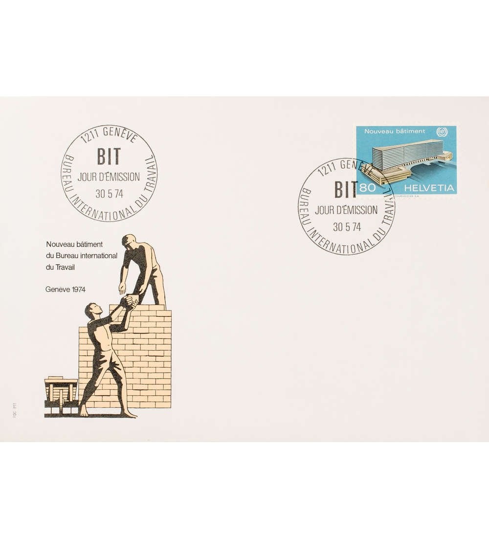 Schweiz BIT Nr. 104 FDC Ersttagsbrief ILO Geb�ude Genf