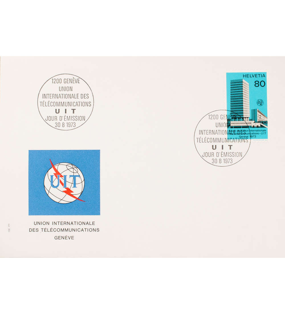 Schweiz UIT Nr. 10 FDC Ersttagsbrief ITU Geb�ude Genf