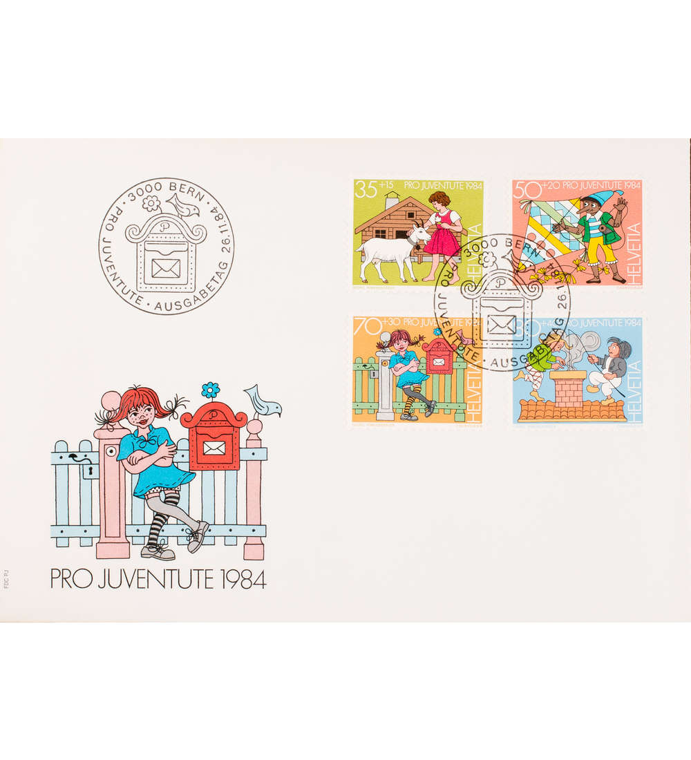 Schweiz Nr. 1284-1287 FDC Ersttagsbrief Pro Juventute 1984 Kinderb�cher