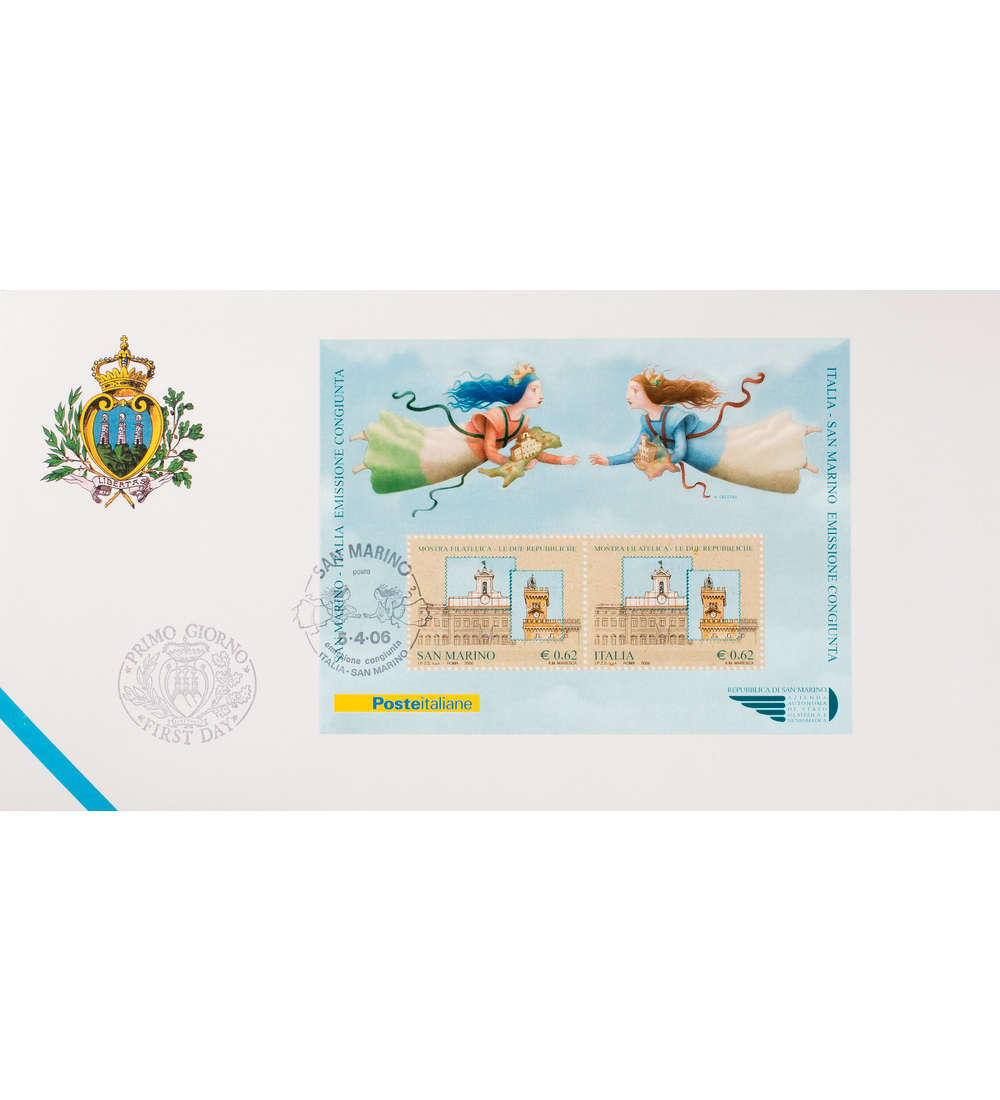 San Marino Block 37 FDC Ersttagsbrief Briefmarkenausstellung