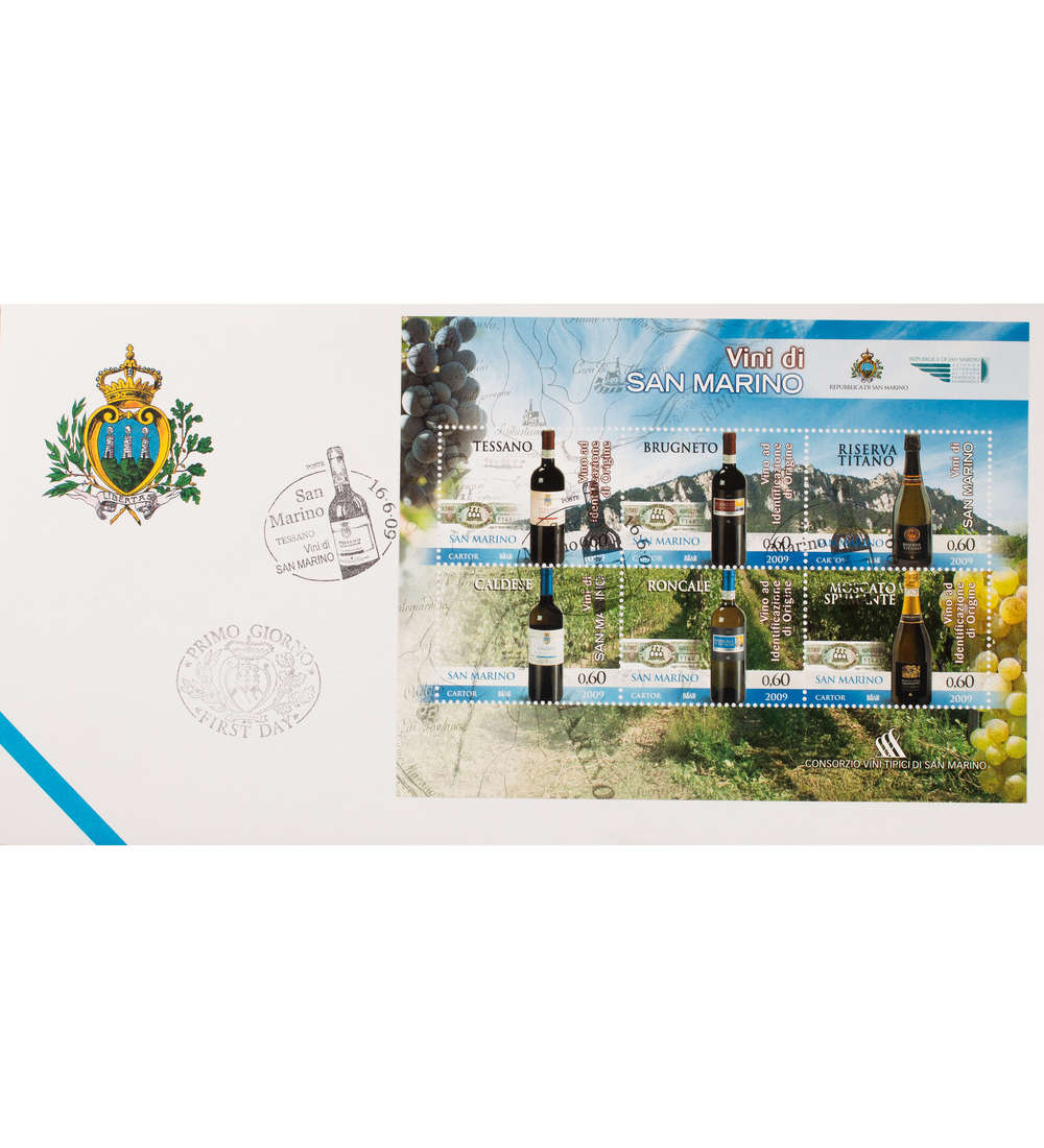 San Marino Block 42 FDC Ersttagsbrief Wein