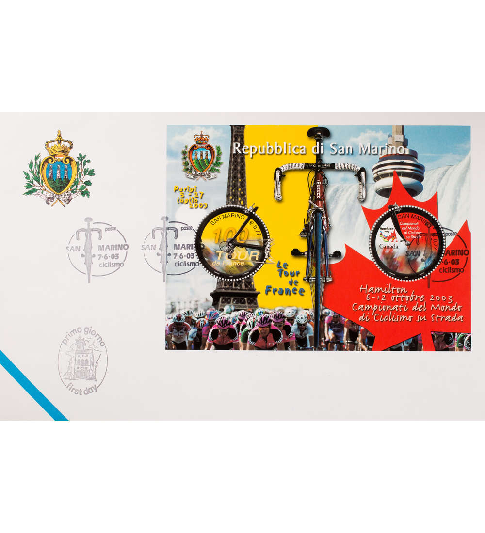 San Marino Block 33 FDC Ersttagsbrief Fahrrad/Sport