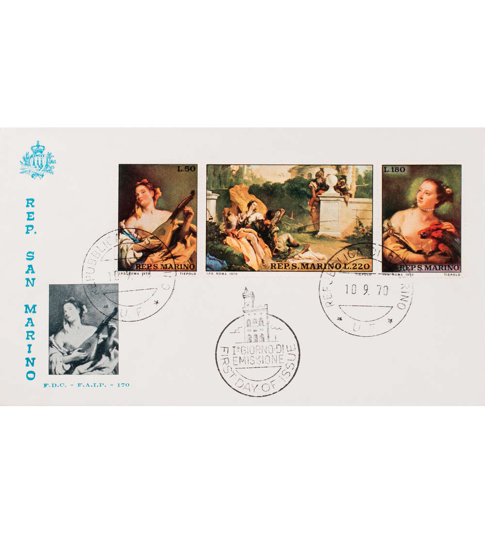 San Marino Nr. 959-961 FDC Ersttagsbrief Tiepolo Kunst