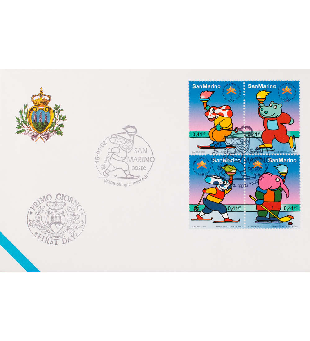 San Marino Nr. 82006-2009 FDC Ersttagsbrief Olympia 2002