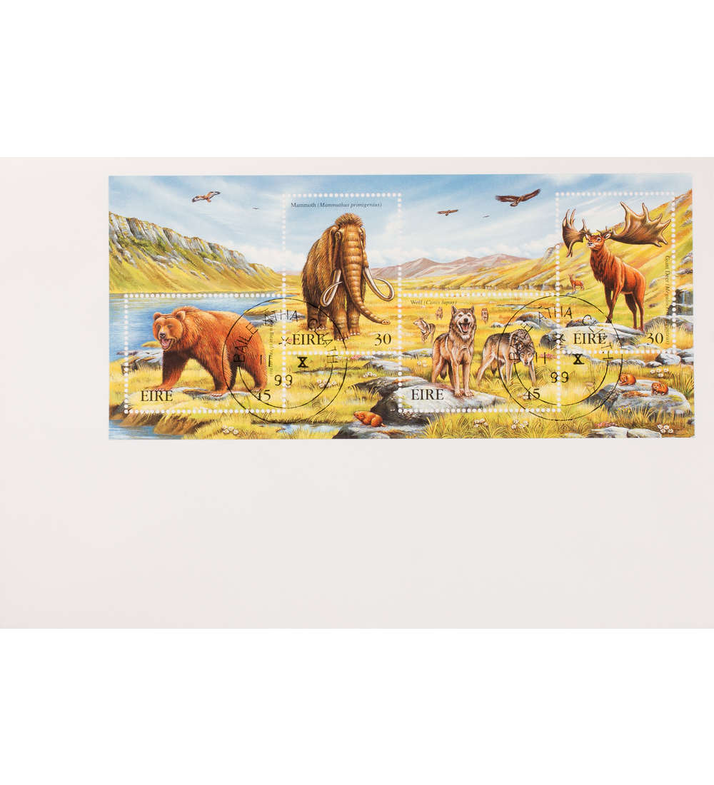 Irland Block 33 FDC Ersttagsbrief Prhistorische Tiere
