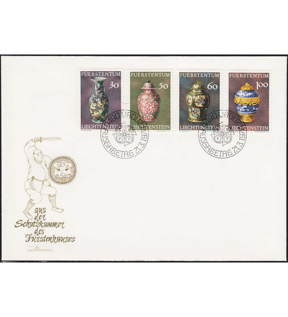 Liechtenstein Nr. 602-605 FDC Ersttagsbrief Kunst