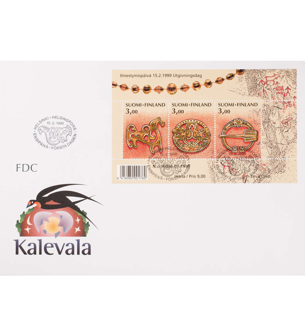 Finnland Block 21 FDC Ersttagsbrief Schmuck