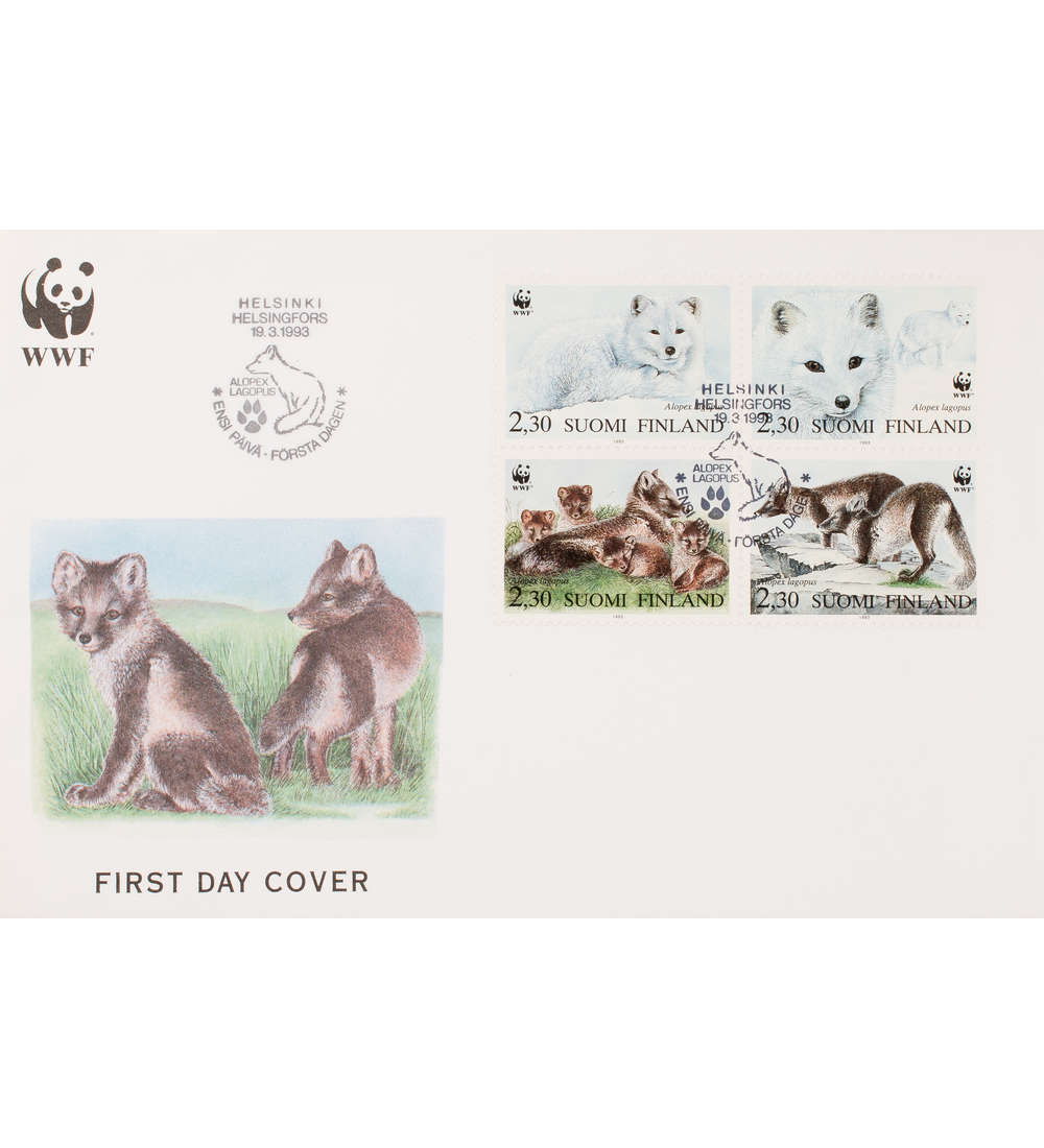 Finnland Nr. 1202-1205 FDC Ersttagsbrief WWF Tiere