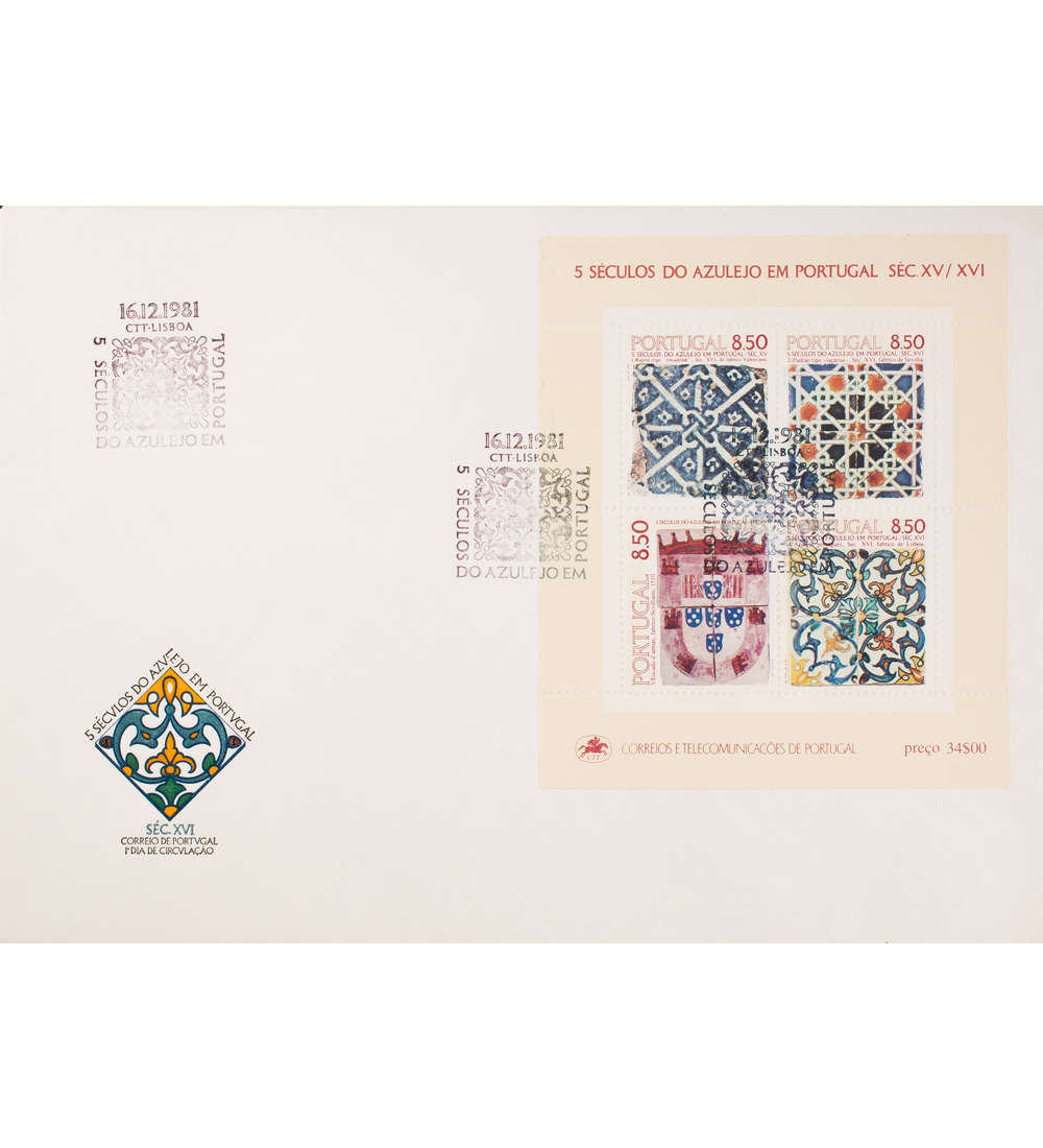 Portugal Block 33 FDC Ersttagsbrief Azulejos