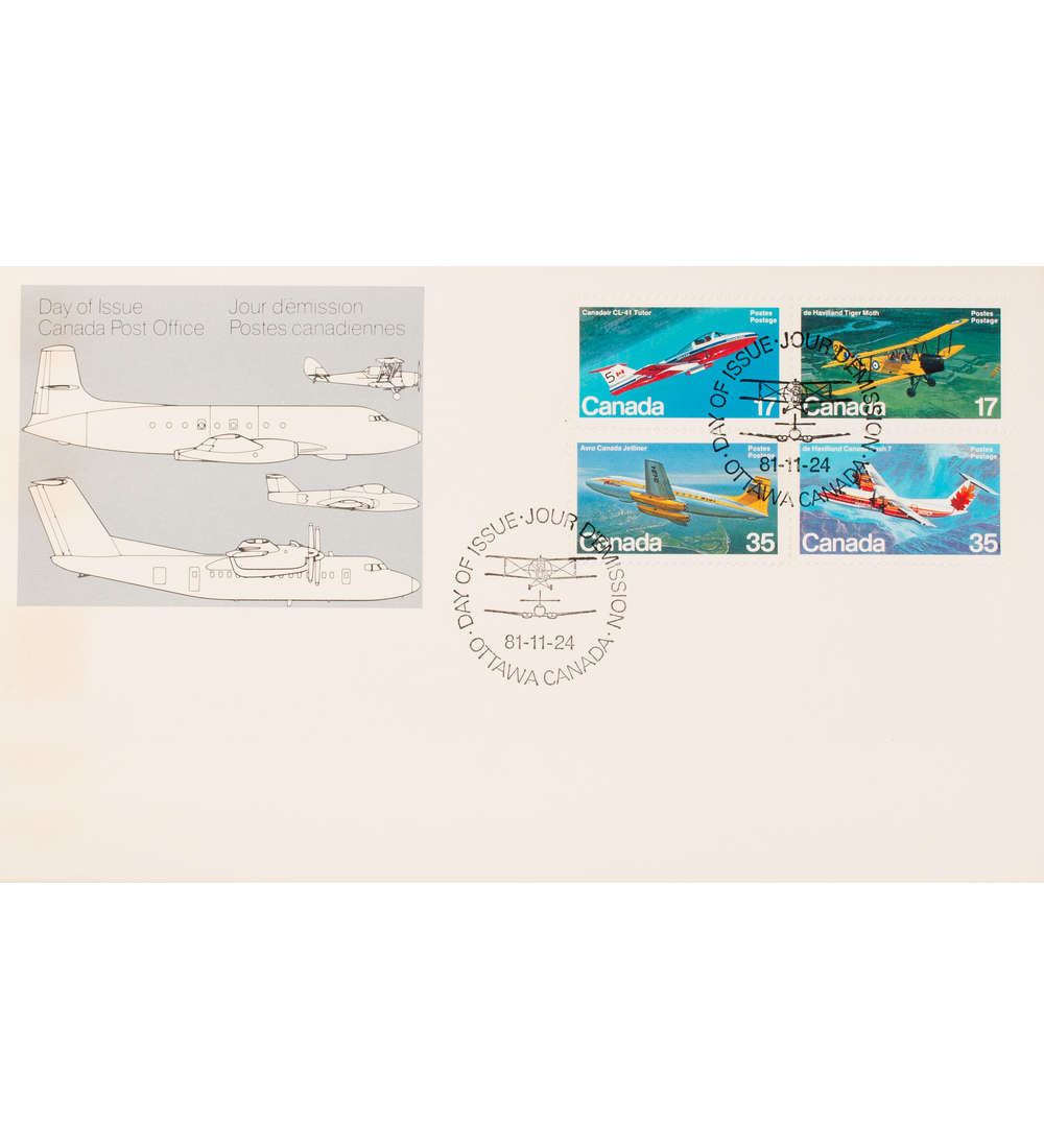  Kanada Nr. 814-817 FDC Ersttagsbrief Flugzeuge