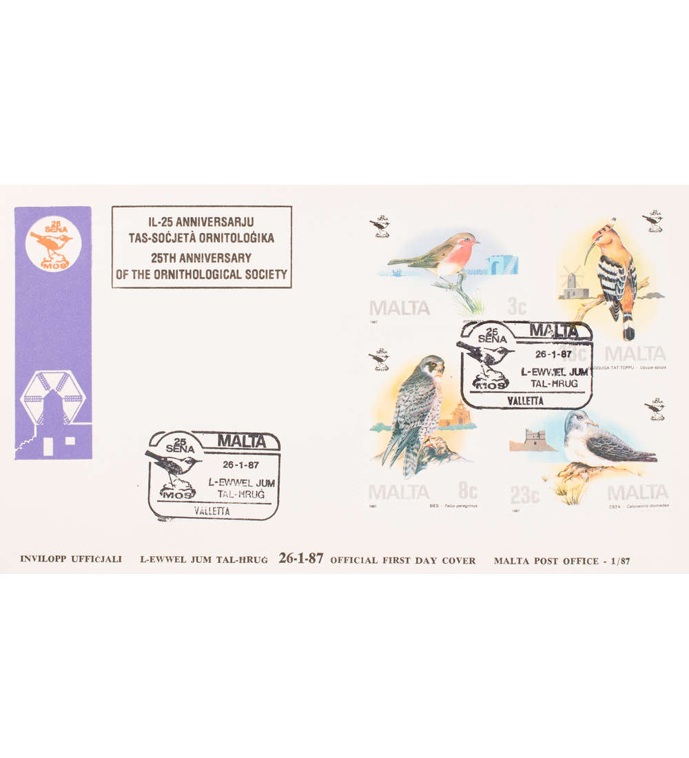 Malta Nr. 762-765 FDC Ersttagsbrief Vgel