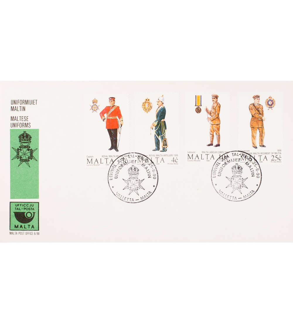 Malta Nr. 846-849 FDC Ersttagsbrief Uniformen