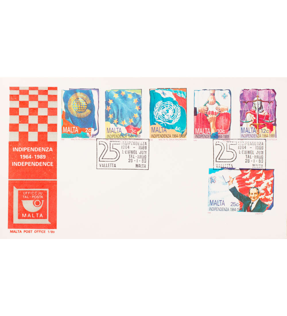 Malta Nr. 809-814 FDC Ersttagsbrief 25 Jahre Unabhngigkeit