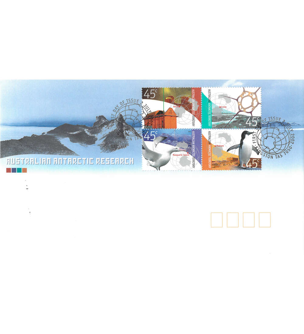 Australische Gebiete in der Antartis Nr. 149-152 FDC Ersttagsbrief Tiere