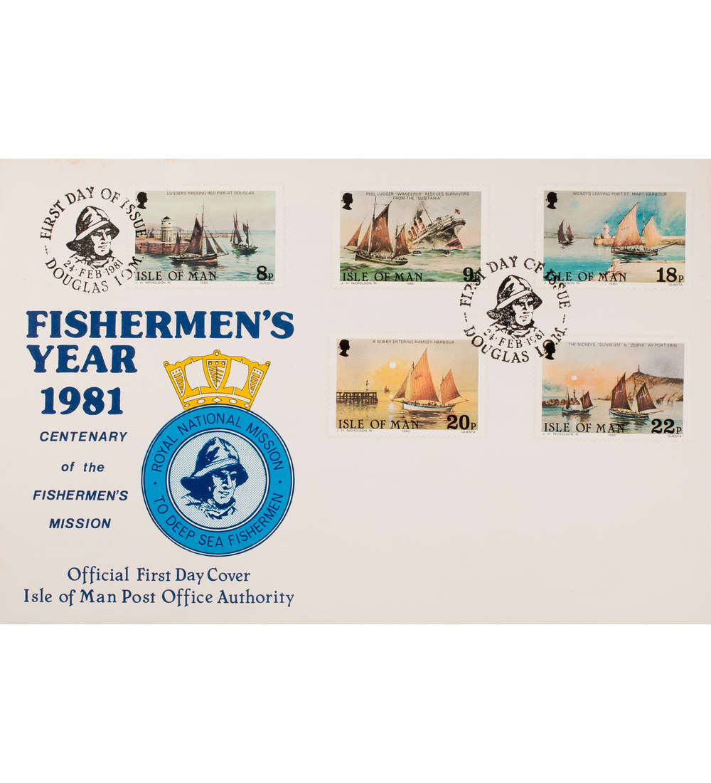 Insel Man Nr. 182-186 FDC Ersttagsbrief Schiffe