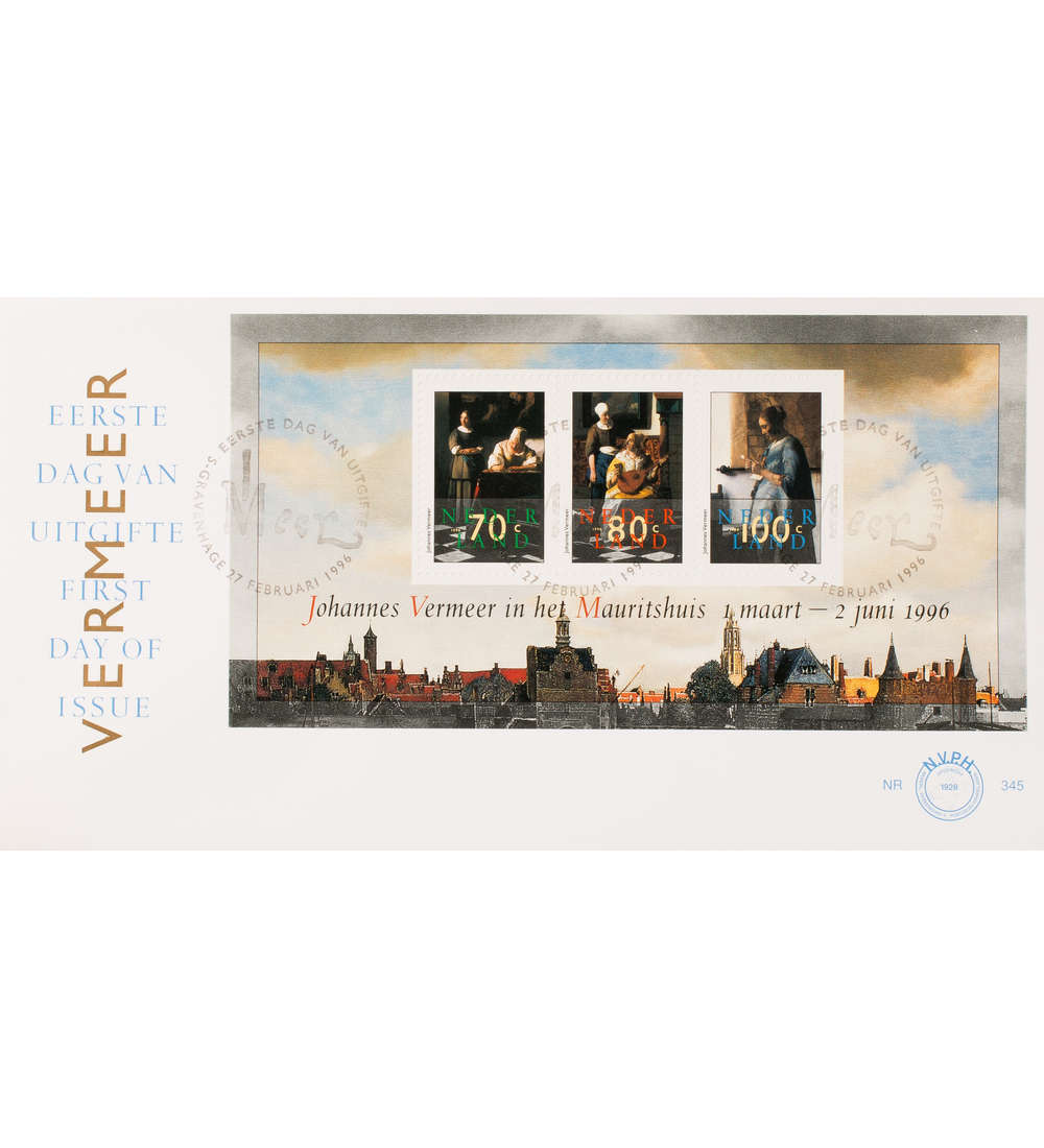 Niederlande Block 46 FDC Ersttagsbrief Gem�lde Vermeeer