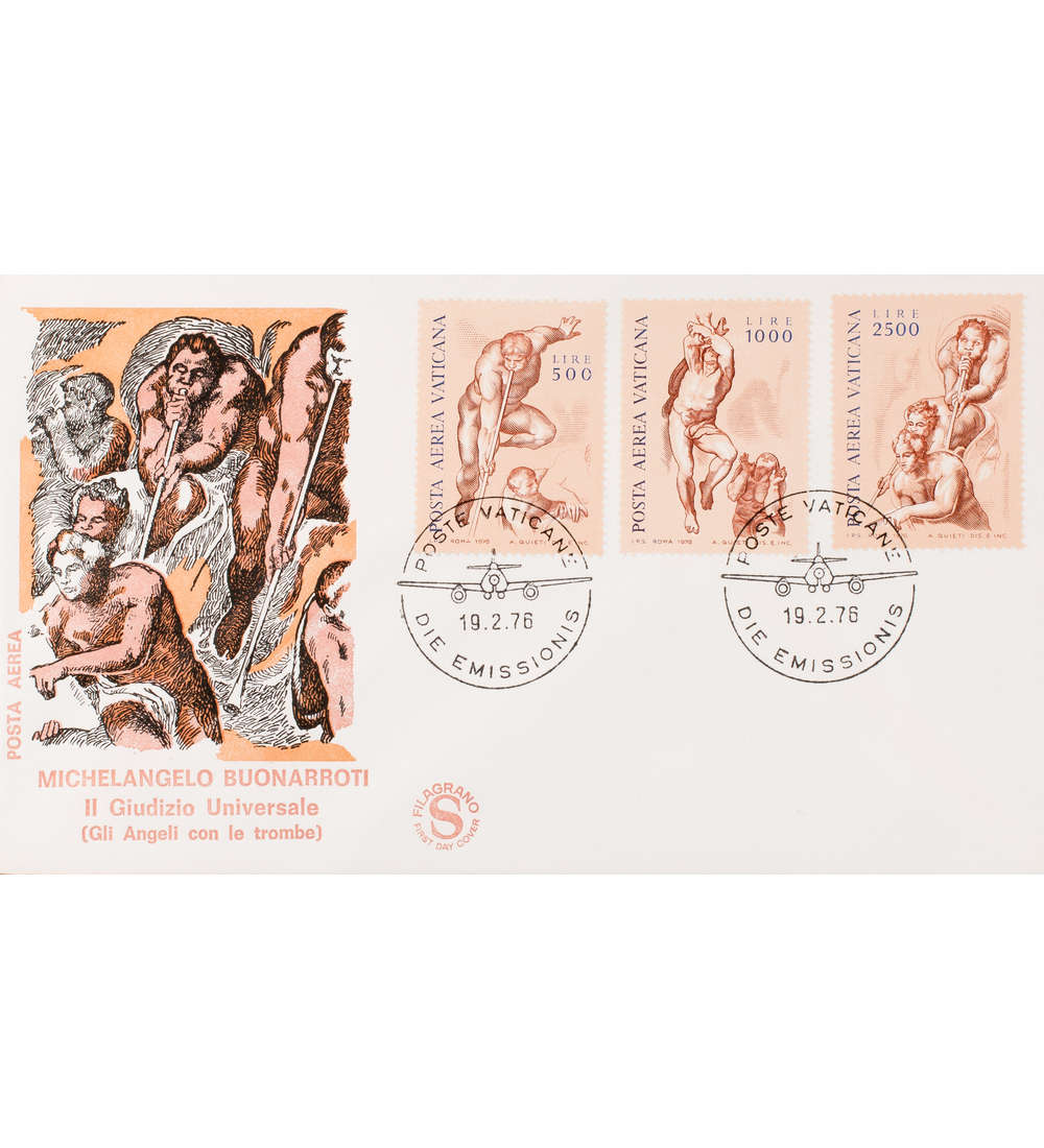 Vatikan Nr. 675-677 FDC Ersttagsbrief Kunst Fresken