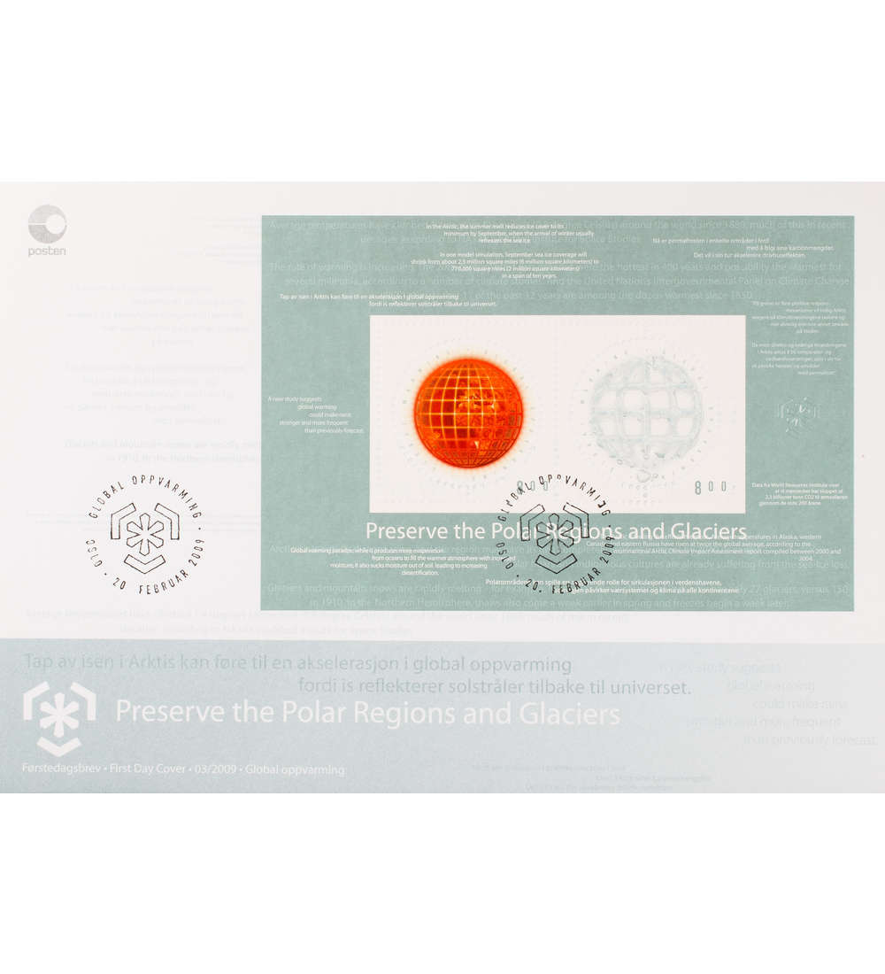 Norwegen Block 37 FDC Ersttagsbrief Polarschutz