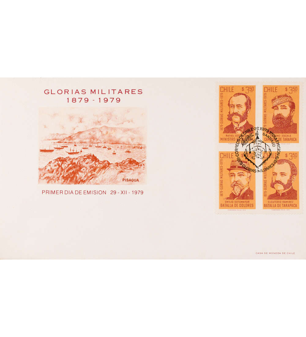 Chile Nr. 920-923 FDC Ersttagsbrief Ber�hmte Feldherren
