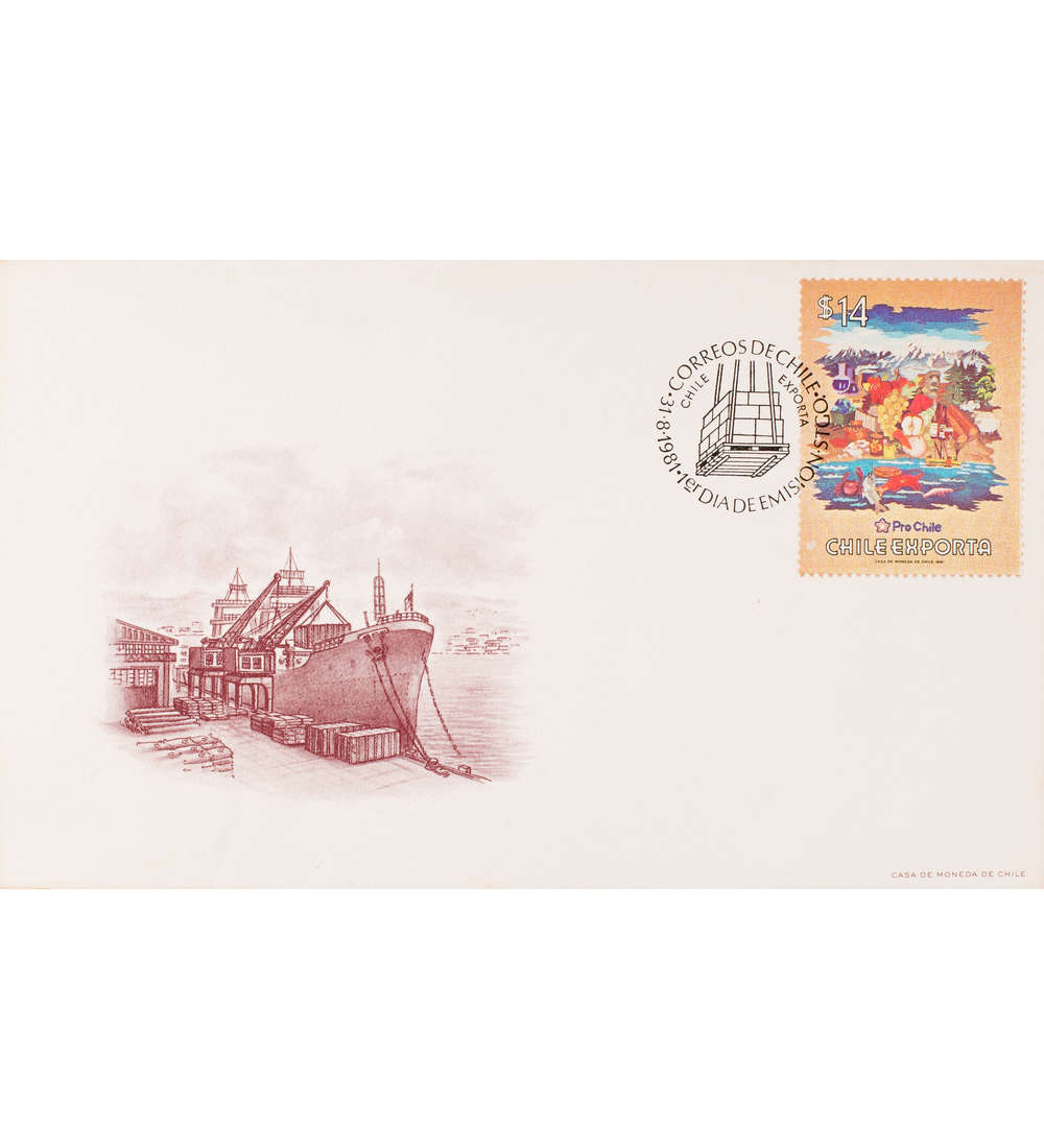 Chile Nr. 959 FDC Ersttagsbrief Exportg�ter
