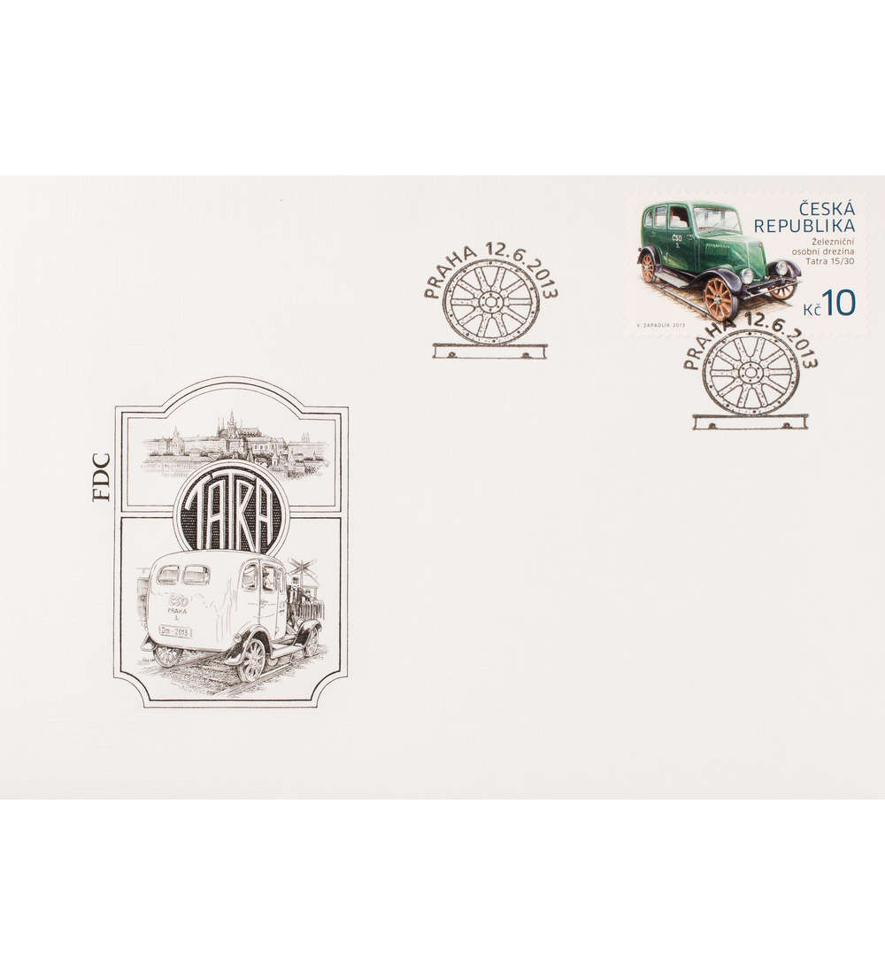 Tschechische Republik Nr. 768 FDC Ersttagsbrief Eisenbahn Auto
